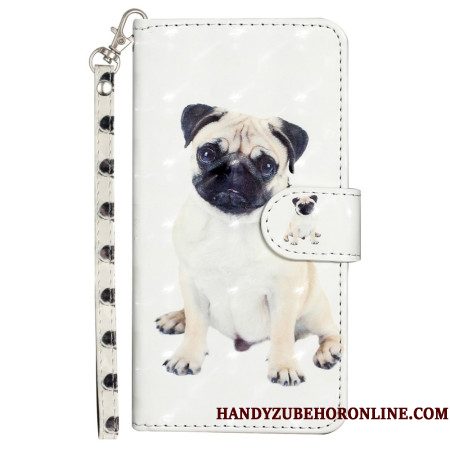 Leren Hoesje Samsung Galaxy S25 Fe Hond Met Koord Bescherming Hoesje