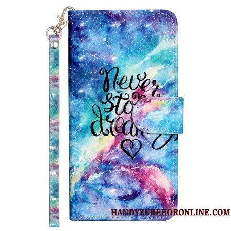 Leren Hoesje Samsung Galaxy S25 Fe Never Stop Dreaming Met Koord Bescherming Hoesje