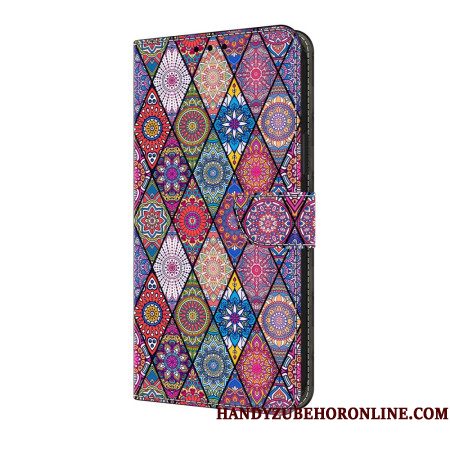Leren Hoesje Samsung Galaxy S25 Fe Patchwork