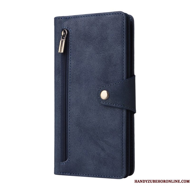Leren Hoesje Samsung Galaxy S25 Fe Portemonnee Met Rits Bescherming Hoesje