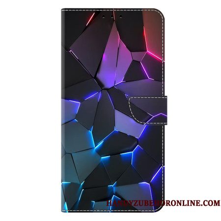 Leren Hoesje Samsung Galaxy S25 Plus 5g Blauwe Scheuren Bescherming Hoesje