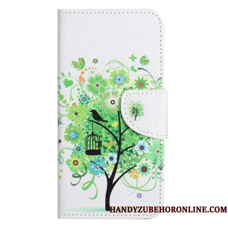 Leren Hoesje Samsung Galaxy S26 Groene Boom
