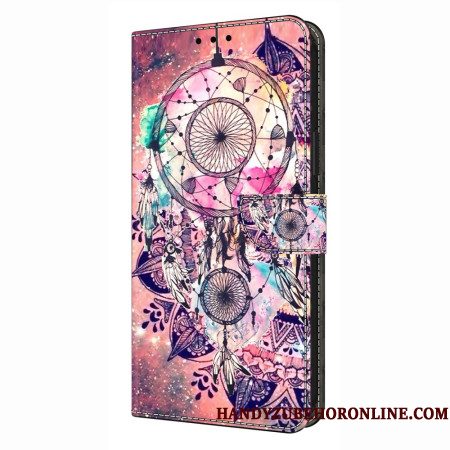 Leren Hoesje Samsung Galaxy S26 Plus Dromenvangerpatroon Bescherming Hoesje