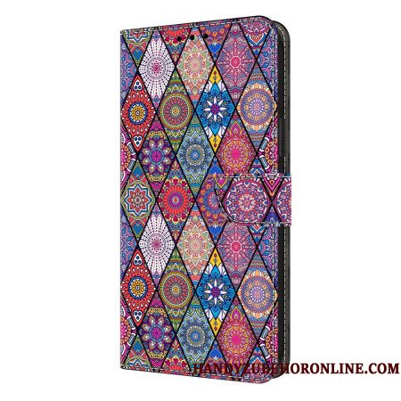 Leren Hoesje Samsung Galaxy S26 Plus Etnisch Patroon Bescherming Hoesje