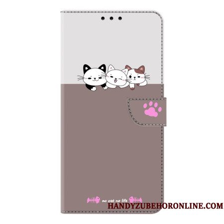 Leren Hoesje Samsung Galaxy S26 Plus Grafisch Katten Bescherming Hoesje
