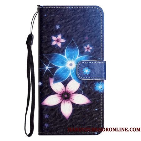 Leren Hoesje Samsung Galaxy S26 Plus Maanbloemen