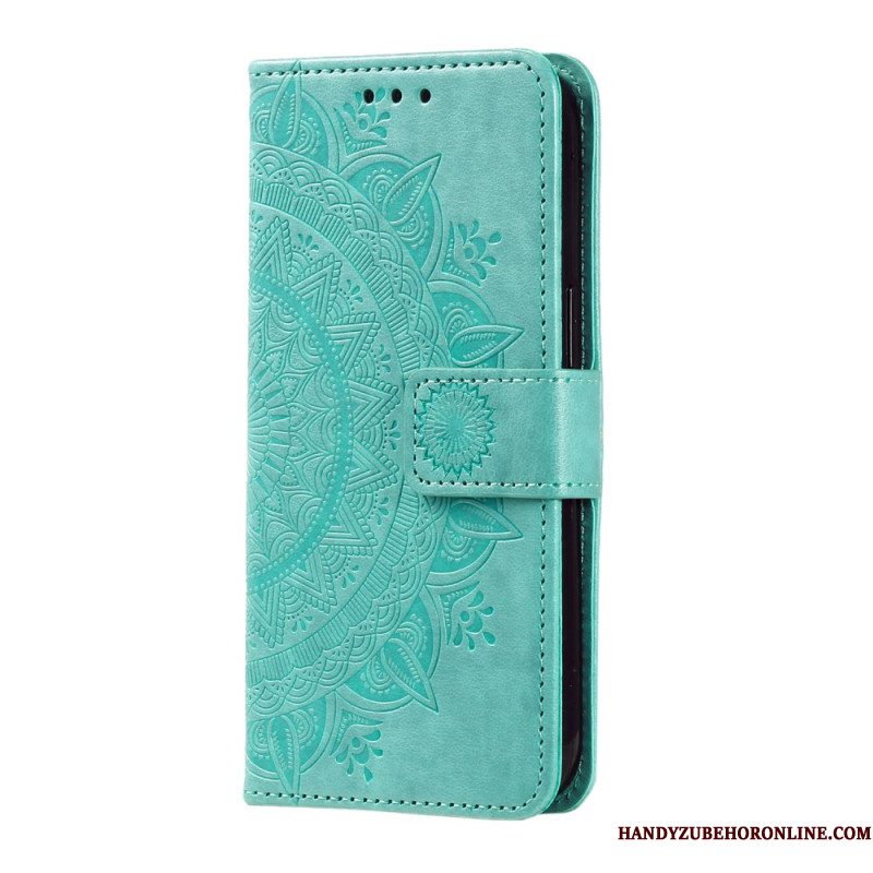Leren Hoesje Samsung Galaxy S26 Plus Mandala Zon Bescherming Hoesje