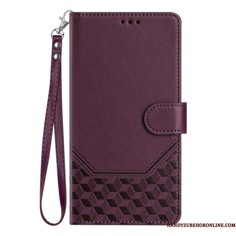 Leren Hoesje Samsung Galaxy S26 Ultra Rfid-blokkerend Kubusontwerp Bescherming Hoesje