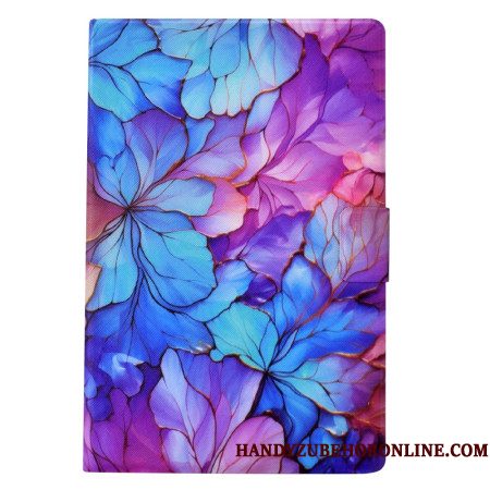 Leren Hoesje Samsung Galaxy Tab S11 Bloemenpatroon Bescherming Hoesje