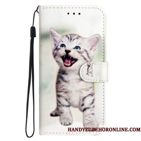 Leren Hoesje Sony Xperia 1 Vii Katje Bescherming Hoesje