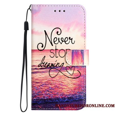Leren Hoesje Sony Xperia 1 Vii Never Stop Dreaming