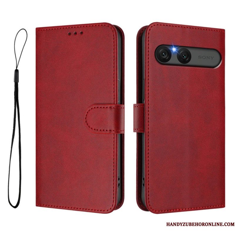 Leren Hoesje Sony Xperia 10 Vii Leer-effect Bescherming Hoesje