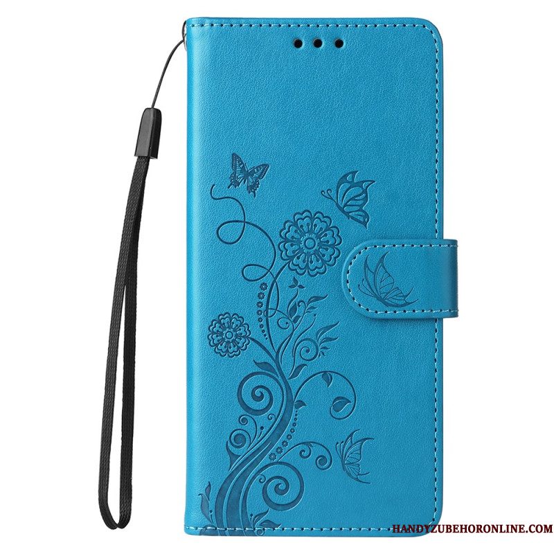 Leren Hoesje Voor Huawei Nova 13 Bloemenpatroon
