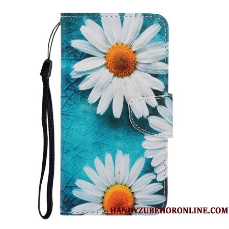 Leren Hoesje Voor Samsung Galaxy A17 4g / 5g Chrysanten