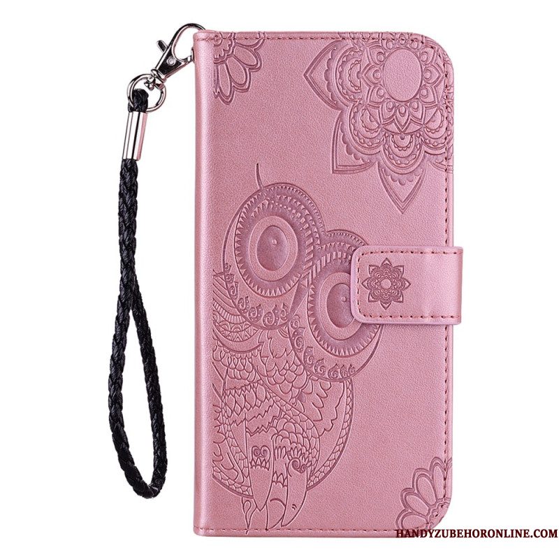 Leren Hoesje Voor Samsung Galaxy S25 5g Edge Uilen En Band
