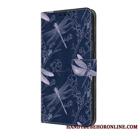 Leren Hoesje Voor Samsung Galaxy S25 Fe Libellenmotief