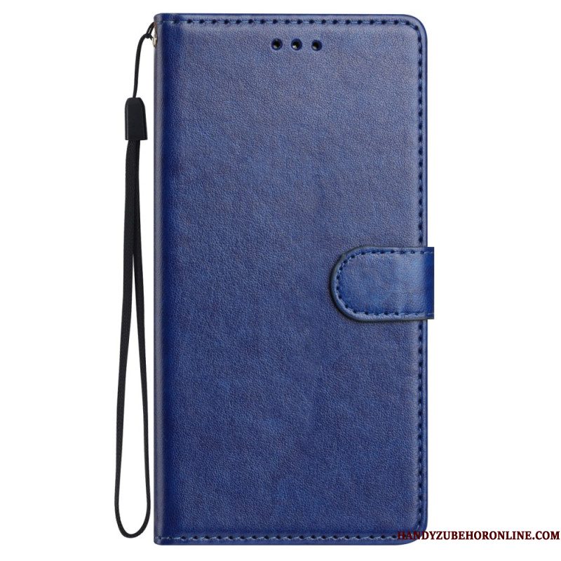 Leren Hoesje Voor Samsung Galaxy S26 Plus Effen Leerlook