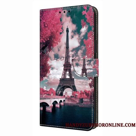 Leren Hoesje Voor Samsung Galaxy S26 Plus Eiffeltoren