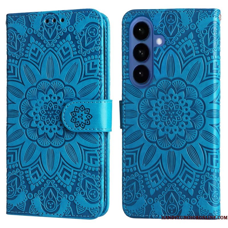 Leren Hoesje Voor Samsung Galaxy S26 Plus Mandala