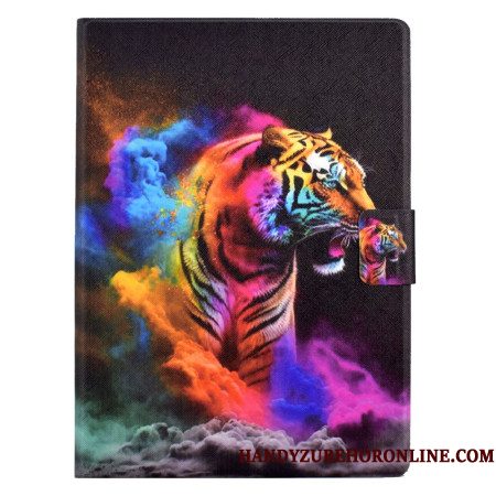 Leren Hoesje Voor Samsung Galaxy Tab S11 Kleurrijke Tijger