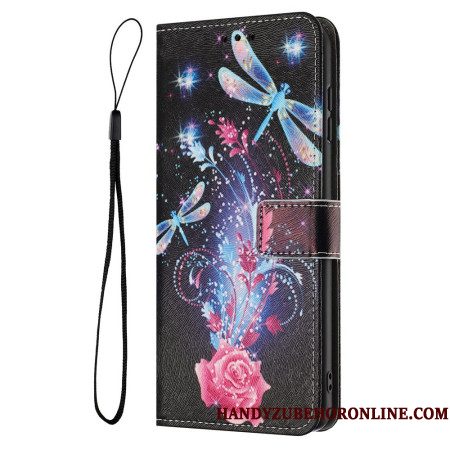 Leren Hoesje Voor Sony Xperia 1 Vii Libellen