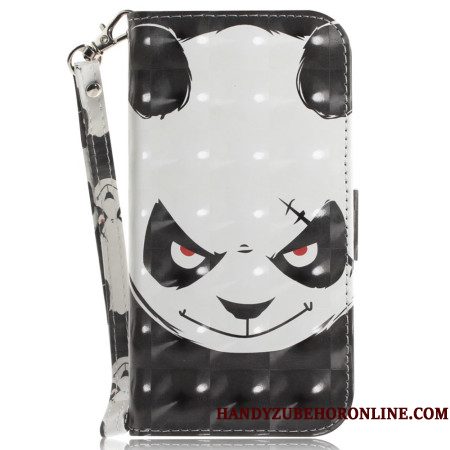 Leren Hoesje Voor Xiaomi 15 Pro Boze Panda-bandje