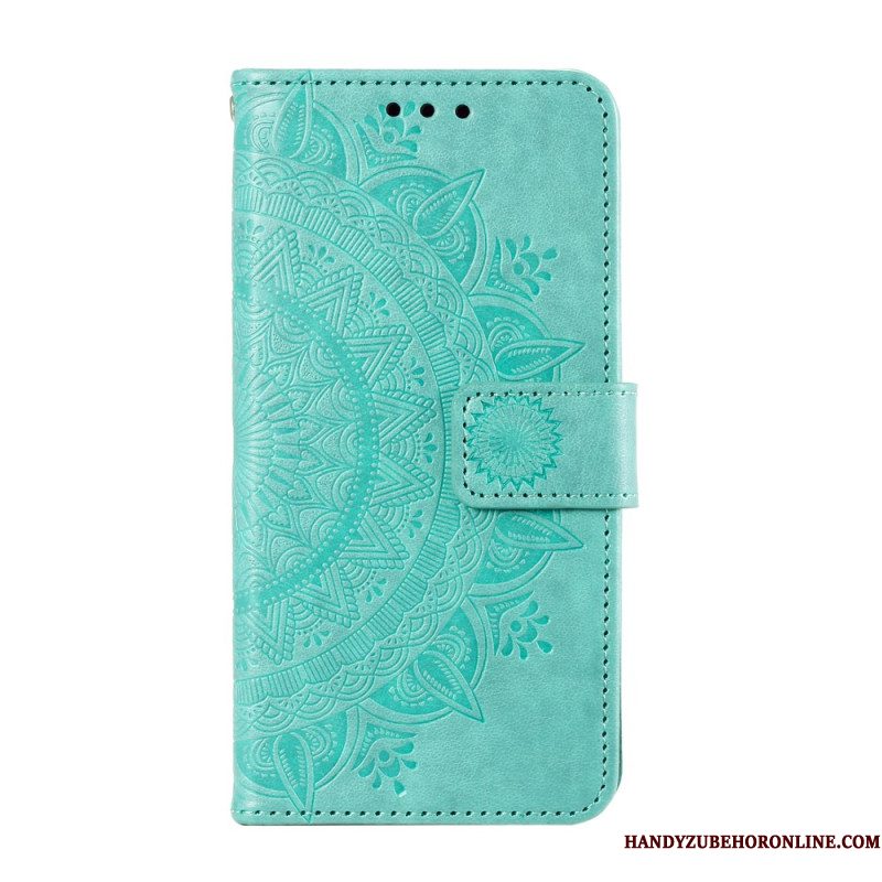 Leren Hoesje Voor Xiaomi 15 Pro Sleutelkoord Met Zonmandala