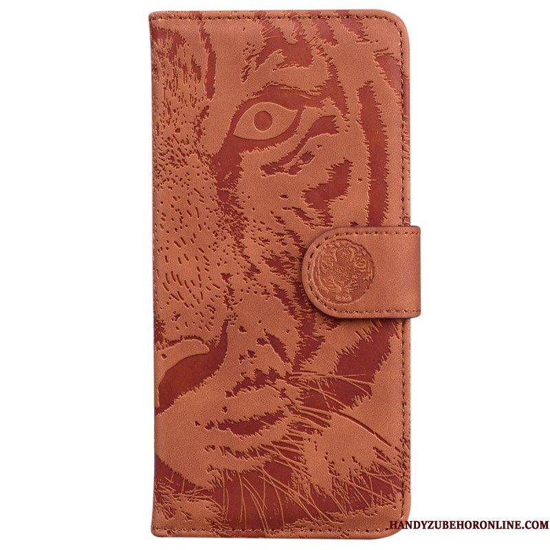 Leren Hoesje Voor Xiaomi 15 Pro Tijgerpootafdruk