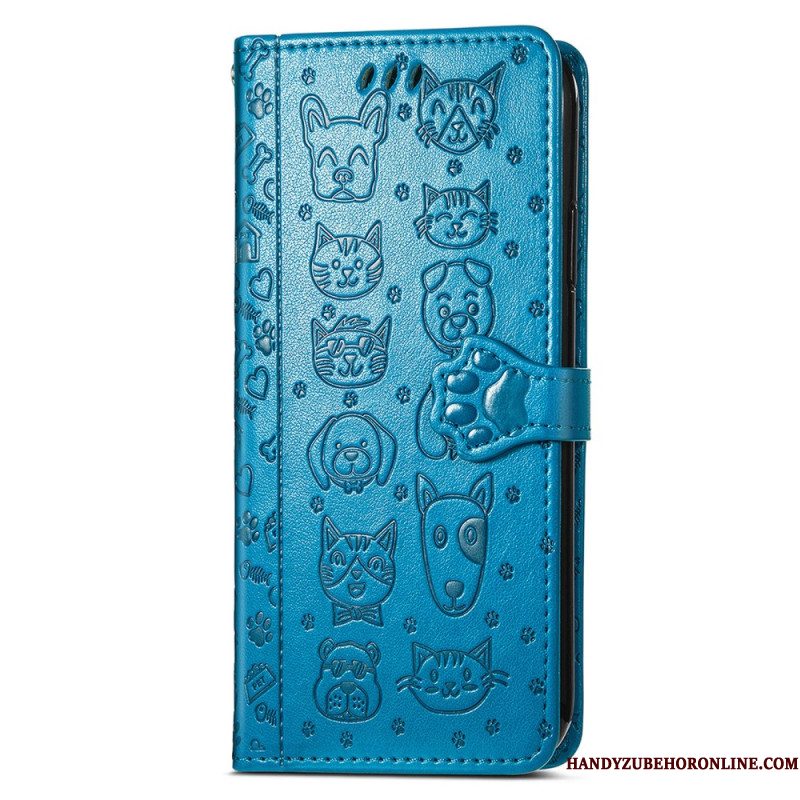 Leren Hoesje Voor Xiaomi 17 Pro Max Geanimeerde Dieren