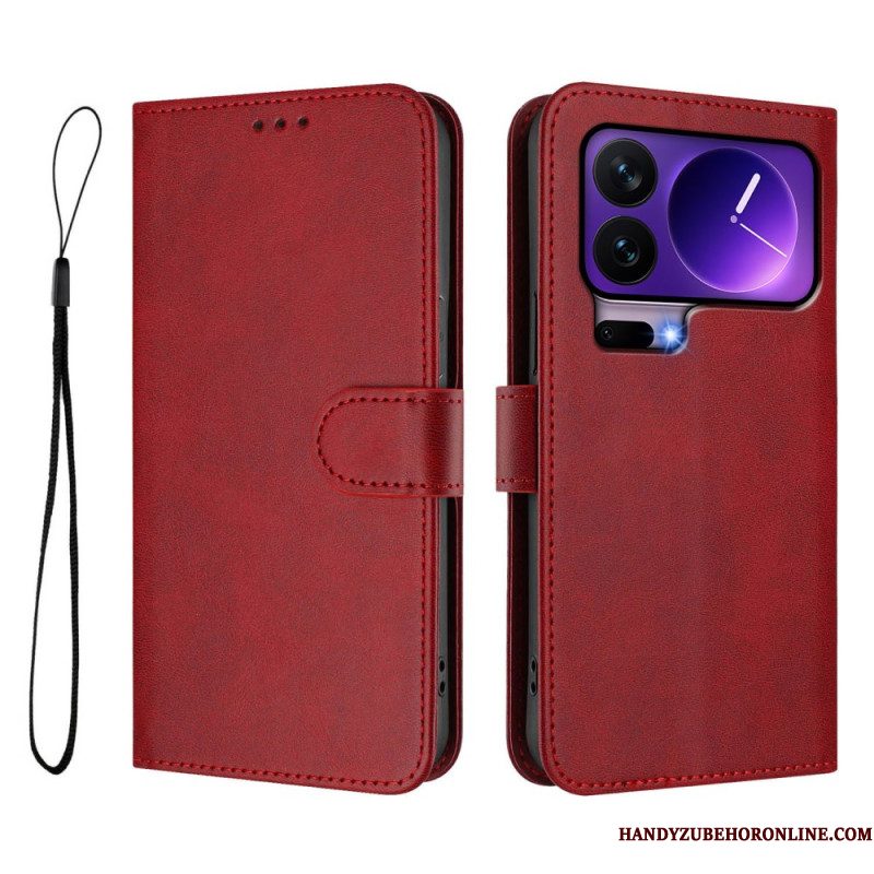 Leren Hoesje Voor Xiaomi 17 Pro Rfid-blokkering Met Leerlook