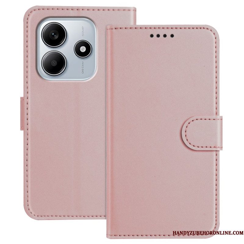Leren Hoesje Voor Xiaomi Redmi Note 14 4g Bandje Van Imitatieleer