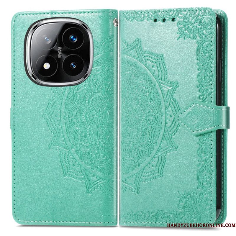 Leren Hoesje Voor Xiaomi Redmi Note 14 Pro 4g Barokke Mandala