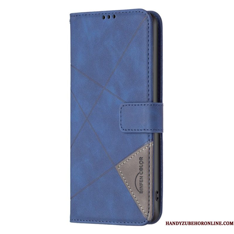 Leren Hoesje Voor Xiaomi Redmi Note 14 Pro 4g Geometrisch (binfen) Kleur