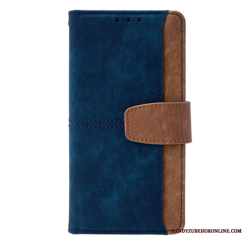 Leren Hoesje Voor Xiaomi Redmi Note 14 Pro 4g Rfid-blokkerende Portemonnee Met Tweekleurig Suède-effect
