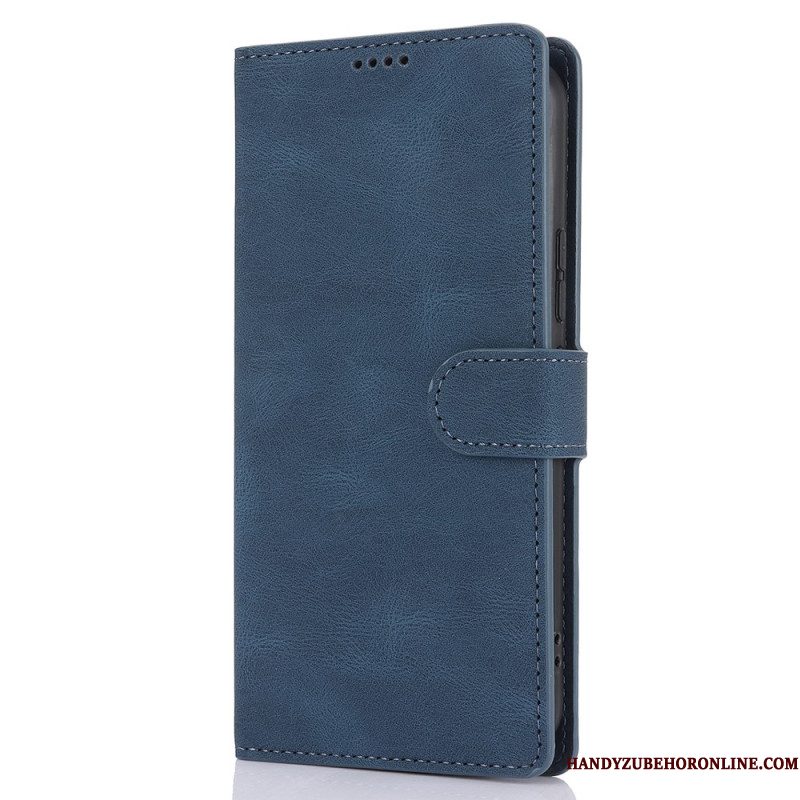 Leren Hoesje Voor Xiaomi Redmi Note 14 Pro 4g Suède-effect Met Bandje