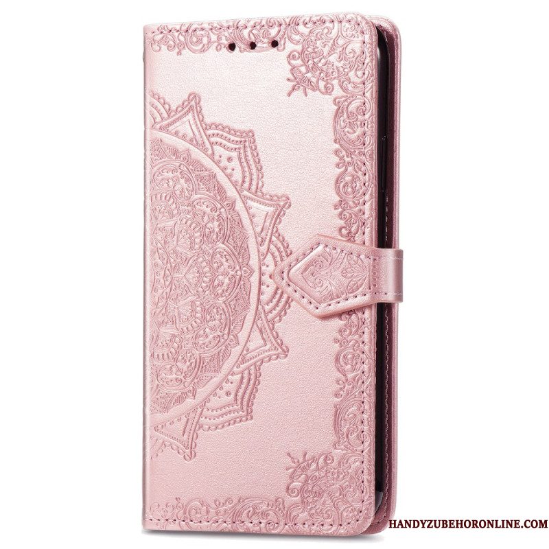 Leren Hoesje Voor Xiaomi Redmi Note 14 Pro 5g Barokke Mandala