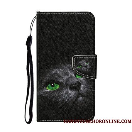 Leren Hoesje Voor Xiaomi Redmi Note 14 Pro Plus 5g Zwarte Kat