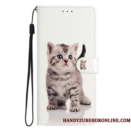 Leren Hoesje Voor Xiaomi Redmi Note 15 5g Schattige Kat