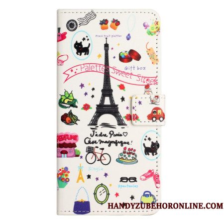 Leren Hoesje Voor Xiaomi Redmi Note 15 Pro Plus 5g I Love Paris