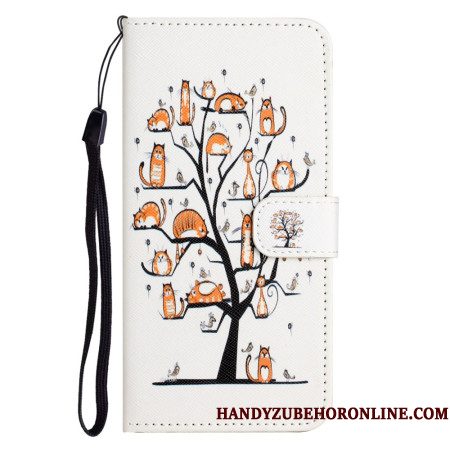 Leren Hoesje Voor Xiaomi Redmi Note 15 Pro Plus 5g Katten En Boom