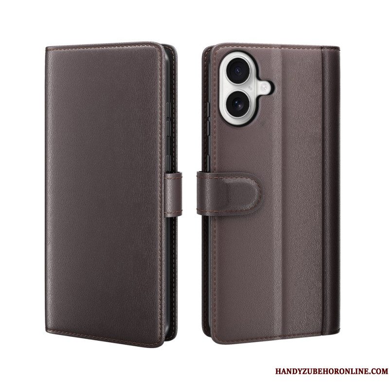 Leren Hoesje Voor iPhone 17 Portemonnee Van Echt Leer