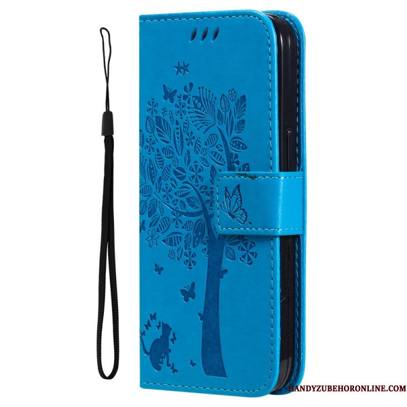 Leren Hoesje Xiaomi 15 Pro Kat En Boom Bescherming Hoesje