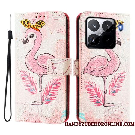 Leren Hoesje Xiaomi 15 Pro Vogelpatroon