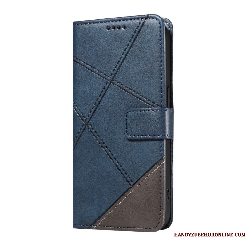 Leren Hoesje Xiaomi 15 Tweekleurige Lijnen En Strepen