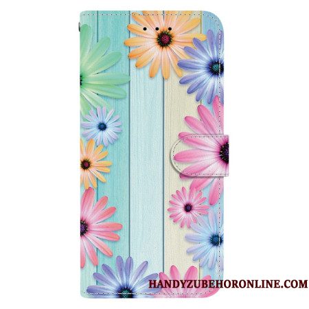 Leren Hoesje Xiaomi 15 Ultra Kleurrijke Zonnebloemen