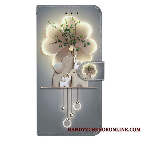 Leren Hoesje Xiaomi 15 Ultra Olifant Met Patroon Bescherming Hoesje