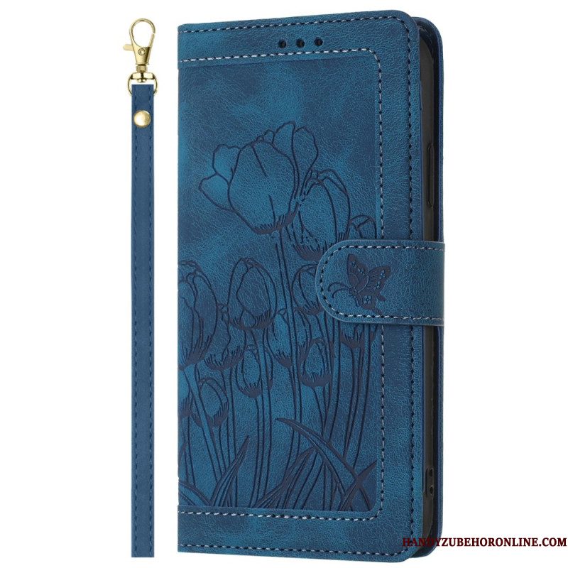 Leren Hoesje Xiaomi 15t 5 Kaarthouders Met Bloemenprint