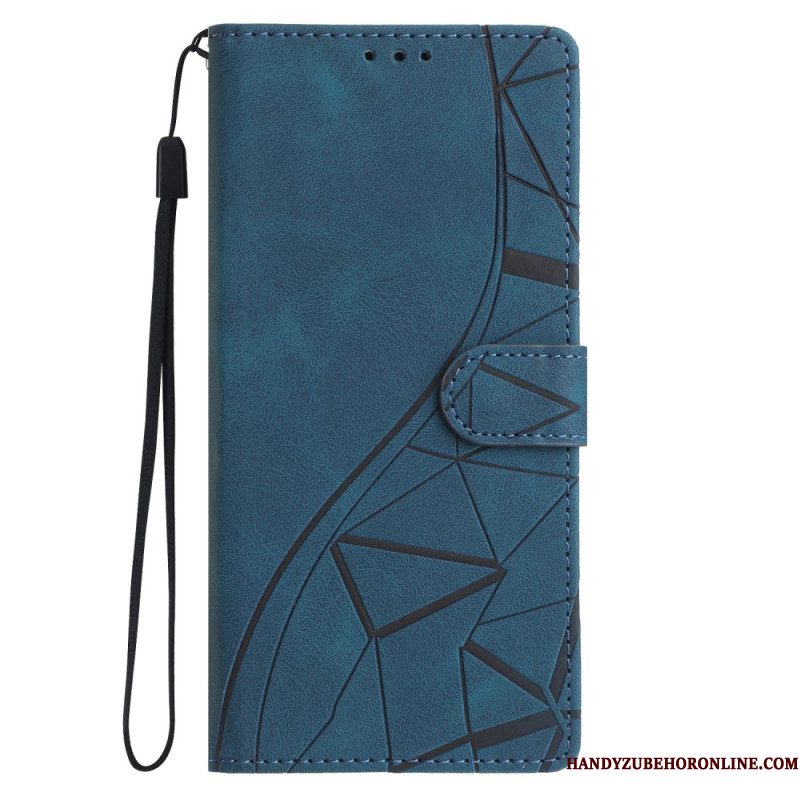 Leren Hoesje Xiaomi 15t Driehoekig Patroon