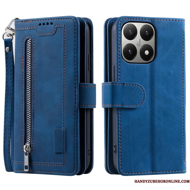 Leren Hoesje Xiaomi 15t Portemonnee Met 9 Kaartsleuven Bescherming Hoesje