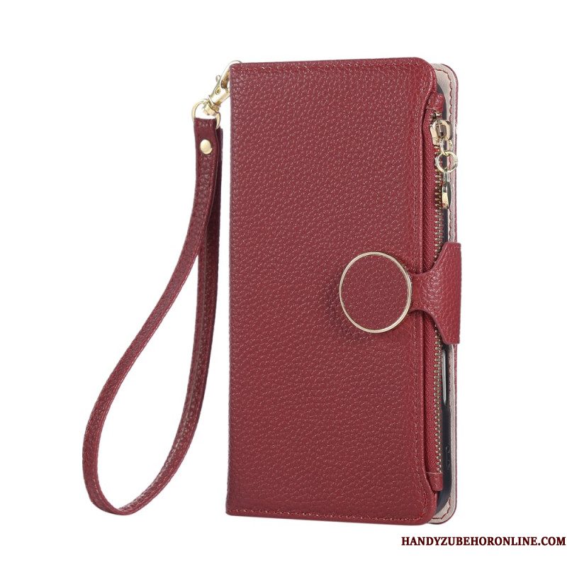 Leren Hoesje Xiaomi 17 Portemonnee Met Rits Bescherming Hoesje
